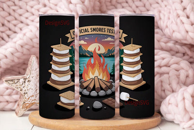 S'mores Campfire 20oz Tumbler Wrap Sublimation DesignSVG 