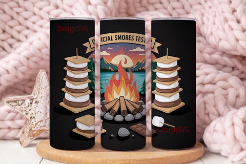 S'mores Campfire 20oz Tumbler Wrap Sublimation DesignSVG 