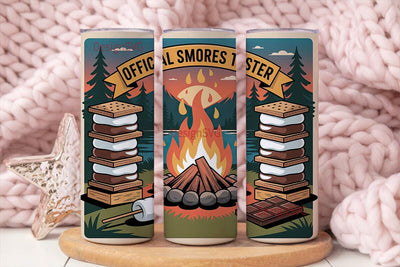 S'mores Campfire 20oz Tumbler Wrap Sublimation DesignSVG 