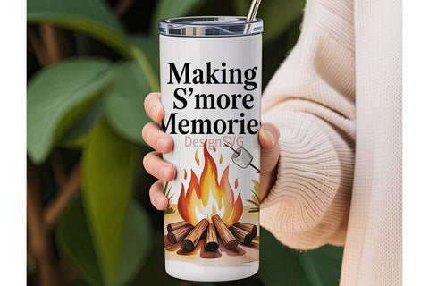 S'mores Campfire Memories 20oz Tumbler Sublimation DesignSVG 