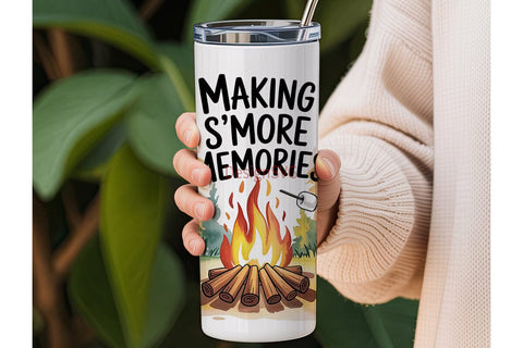 S'mores Campfire Memories 20oz Tumbler Sublimation DesignSVG 