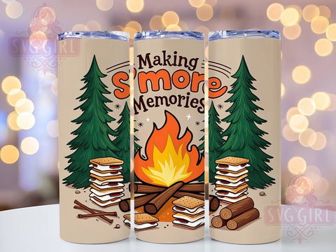 S'mores Tumbler, Camping Memories, 20oz Wrap Design, Sublimation PNG, Outdoor Adventure, Summer Fun, Custom Tumbler Sublimation SvggirlplusArt 