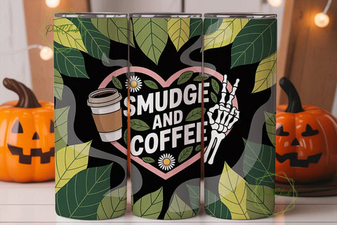 Smudge and Coffee 20oz Tumbler Wrap Sublimation PixelChick 