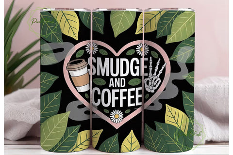 Smudge and Coffee 20oz Tumbler Wrap Sublimation PixelChick 
