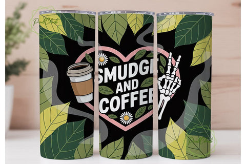 Smudge and Coffee 20oz Tumbler Wrap Sublimation PixelChick 