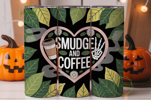 Smudge and Coffee 20oz Tumbler Wrap Sublimation PixelChick 