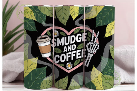 Smudge and Coffee 20oz Tumbler Wrap Sublimation PixelChick 
