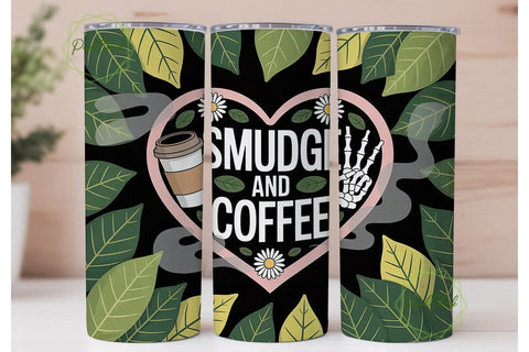 Smudge and Coffee 20oz Tumbler Wrap Sublimation PixelChick 