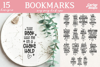 Smut Book Lover Bookmark SVG Bundle SVG Carla C Designs 