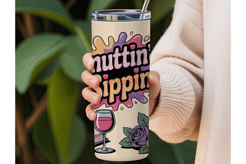 Smuttin' & Sippin' 20oz Tumbler Wrap Sublimation DesignSVG 
