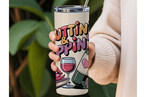 Smuttin' & Sippin' 20oz Tumbler Wrap Sublimation DesignSVG 