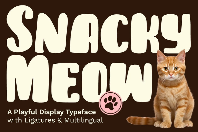 SNACKY MEOW Font Mozarella 