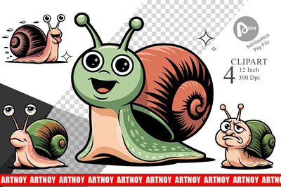 Snail Mood Clipart Sublimation artnoy 