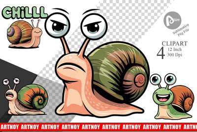 Snail Mood Clipart Sublimation artnoy 