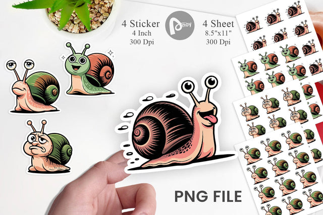 Snail Mood Sticker Sublimation artnoy 