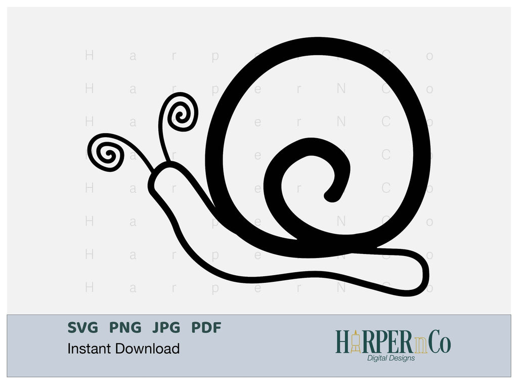 Snail Outline SVG PNG Cut EPS File - So Fontsy