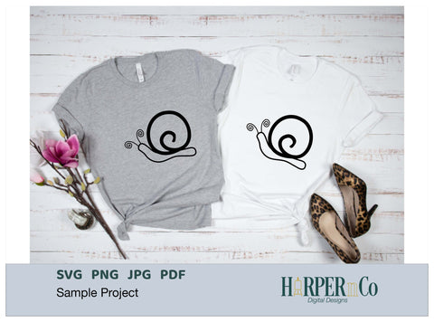 Snail Outline SVG PNG Cut EPS File SVG HarperNCo 
