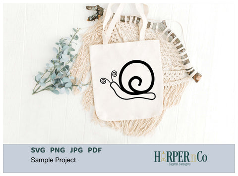 Snail Outline SVG PNG Cut EPS File SVG HarperNCo 