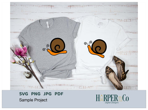 Snail SVG PNG Cut EPS File SVG HarperNCo 