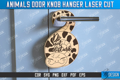 Snake Door Knob Hanger | Children's Room | Door Sign | Baby Animals | CNC File SVG Fly Design 