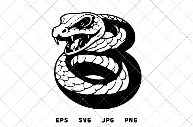 Snake Mascot Graphics - JPG, SVG, PNG, EPS - Digital Download with Commercial License for Cricut, Silhouette, Scan N Cut Crafting SVG Loveleen Kaur 