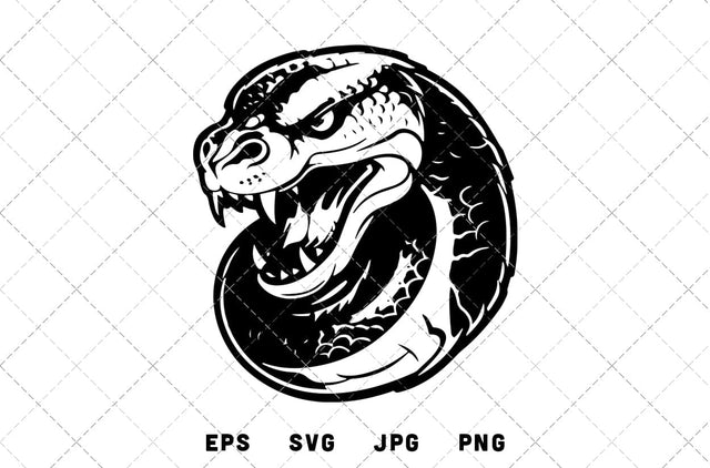 Snake Mascot Graphics - JPG, SVG, PNG, EPS - Digital Download with Commercial License for Cricut, Silhouette, Scan N Cut Crafting SVG Loveleen Kaur 