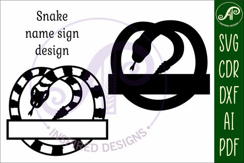 Snake name sign svg laser cut file SVG APInspireddesigns 