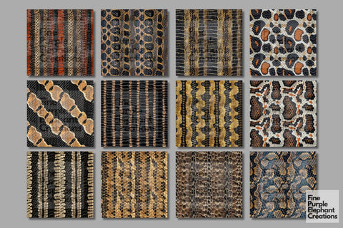 Snake Skin Scales Texture Digital Paper - Natural Exotic Reptile Lizard Digital Pattern Fine Purple Elephant Creations 