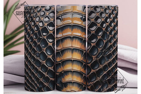 Snakeskin Texture 20oz Tumbler Wrap Sublimation sassyprint 