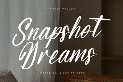 Snapshot Dreams - Modern Bold Script Font Font Letterena Studios 