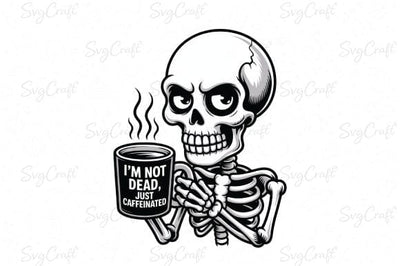 Snarky Funny Skeleton Coffee Sarcasm Png SVG Svgcraft 