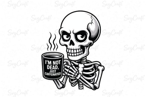 Snarky Funny Skeleton Coffee Sarcasm Png SVG Svgcraft 
