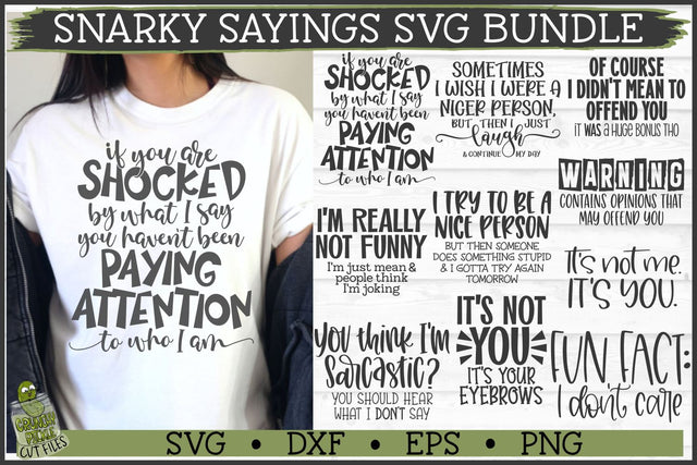 Snarky Sayings SVG Bundle SVG Crunchy Pickle 