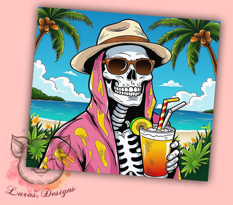 Snarky Skeleton 20 oz Skinny Tumbler Sublimation Design, Straight & Tapered Tumbler Png, Funny Skeleton Tumbler Png, Digital Download PNG Sublimation Lara' s Designs 