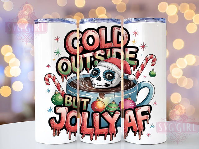 Snarky Skeleton, Christmas Skeleton, Tumbler Wrap, 20 oz Tumbler, PNG Sublimation, Dark Humor, Holiday Humor, Gothic Christmas Sublimation SvggirlplusArt 