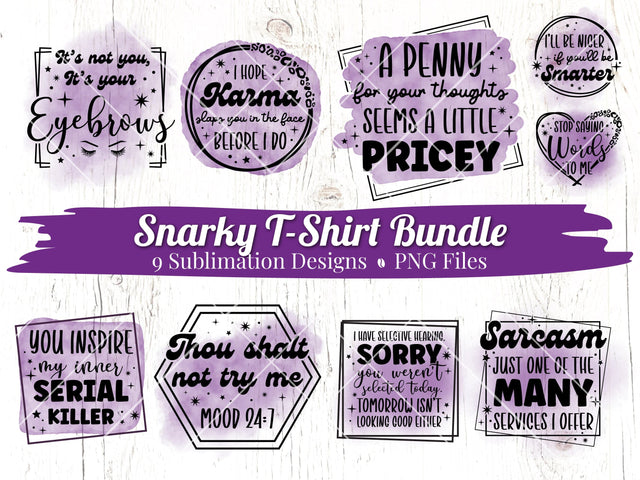Snarky T-shirt Sublimation Bundle Sublimation Caffeinated SVGs 