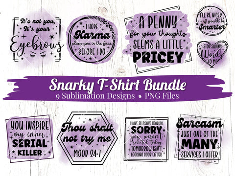 Snarky T-shirt Sublimation Bundle Sublimation Caffeinated SVGs 