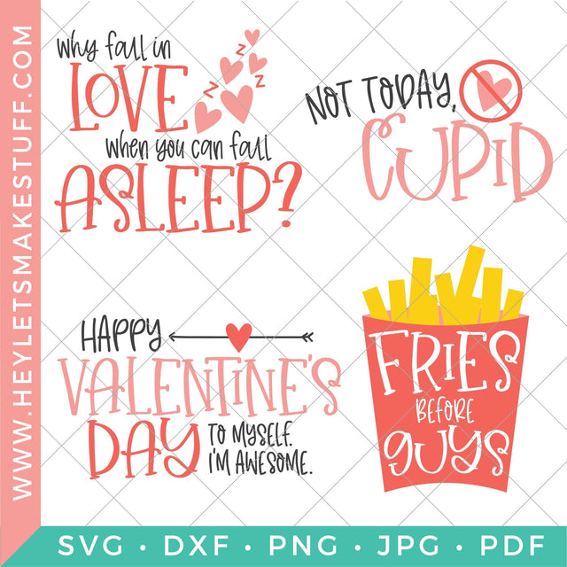 Snarky Valentine's Day Bundle SVG Hey Let's Make Stuff 