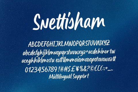Snettisham – Bold Handwritten Script Font Four Lines Std. 