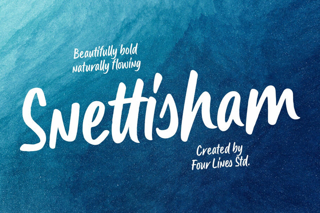 Snettisham – Bold Handwritten Script Font Four Lines Std. 