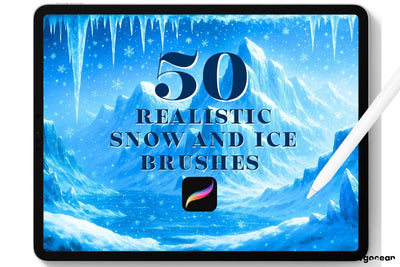 Snow and Ice Procreate Brushes SVG SvgOcean 