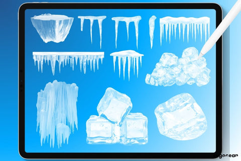 Snow and Ice Procreate Brushes SVG SvgOcean 