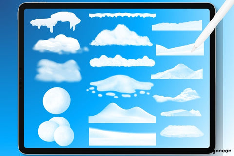 Snow and Ice Procreate Brushes SVG SvgOcean 