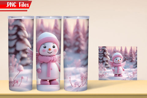Snow Angle Tumbler Wrap PNG Files SVG zafrans studio 