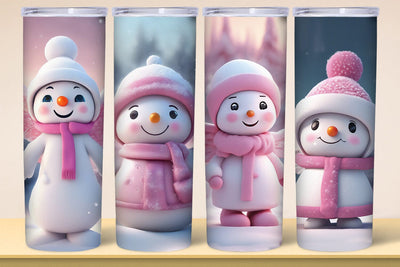Snow Angle Tumbler Wrap PNG Files SVG zafrans studio 