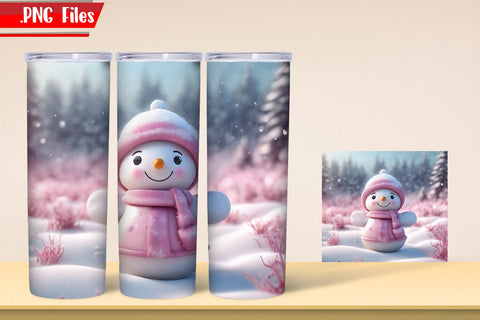 Snow Angle Tumbler Wrap PNG Files SVG zafrans studio 