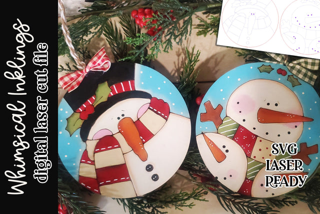 Snow Buddies Ornament Set SVG SVG Whimsical Inklings 