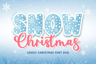 Snow Christmas Font Duo – Cozy Christmas Display & Script Font Font AnningArts Design 