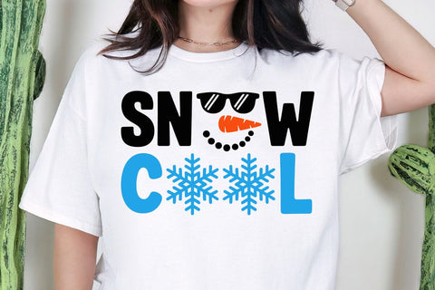 Snow Cool Svg, Christmas, Funny, Snowman, Boy, Sunglasses Svg SVG DesignDestine 