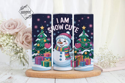 Snow Cute Christmas Tumbler Wrap Sublimation sassyprint 